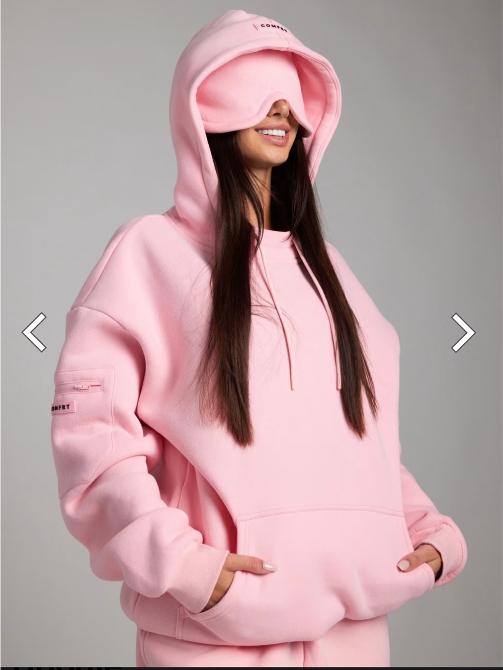 Comfrt Pink Oversized Travel Hoodie - Picture 6 of 10